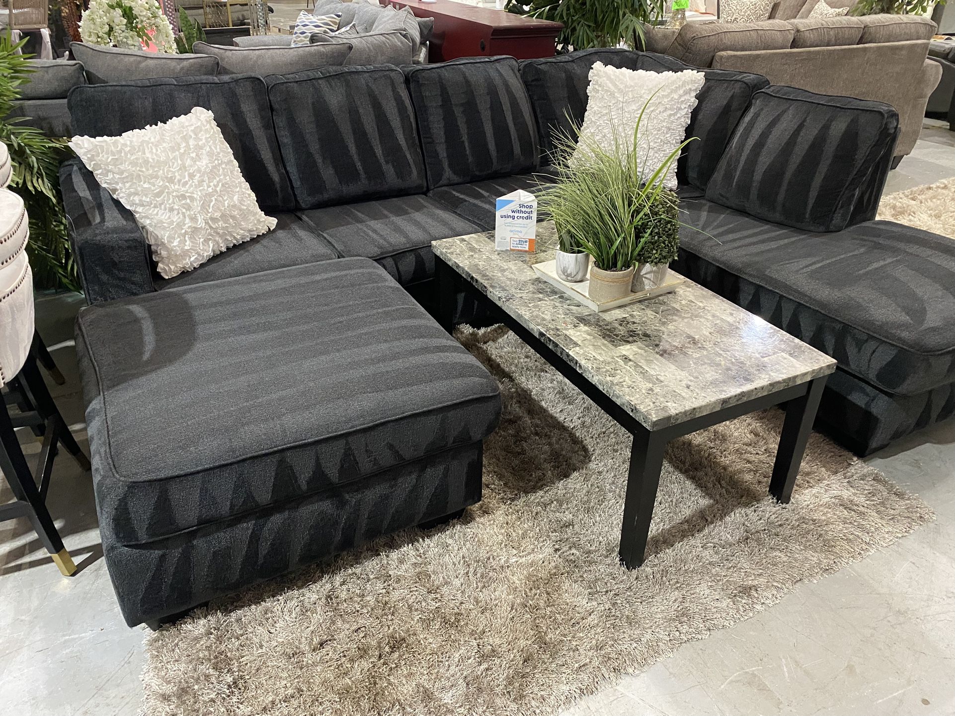 Sectional With Ottoman
