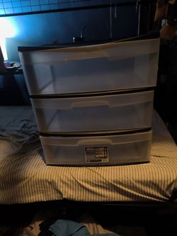 Just a three drawer like cabinet thing and just want to sell it cuz it's been sitting in my room no helo