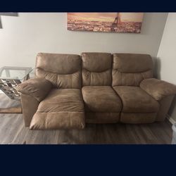 $150 FIRM for Microfiber Reclining Couch Can Get It ASAP