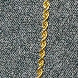 20in. 14kt Gold Rope Necklace