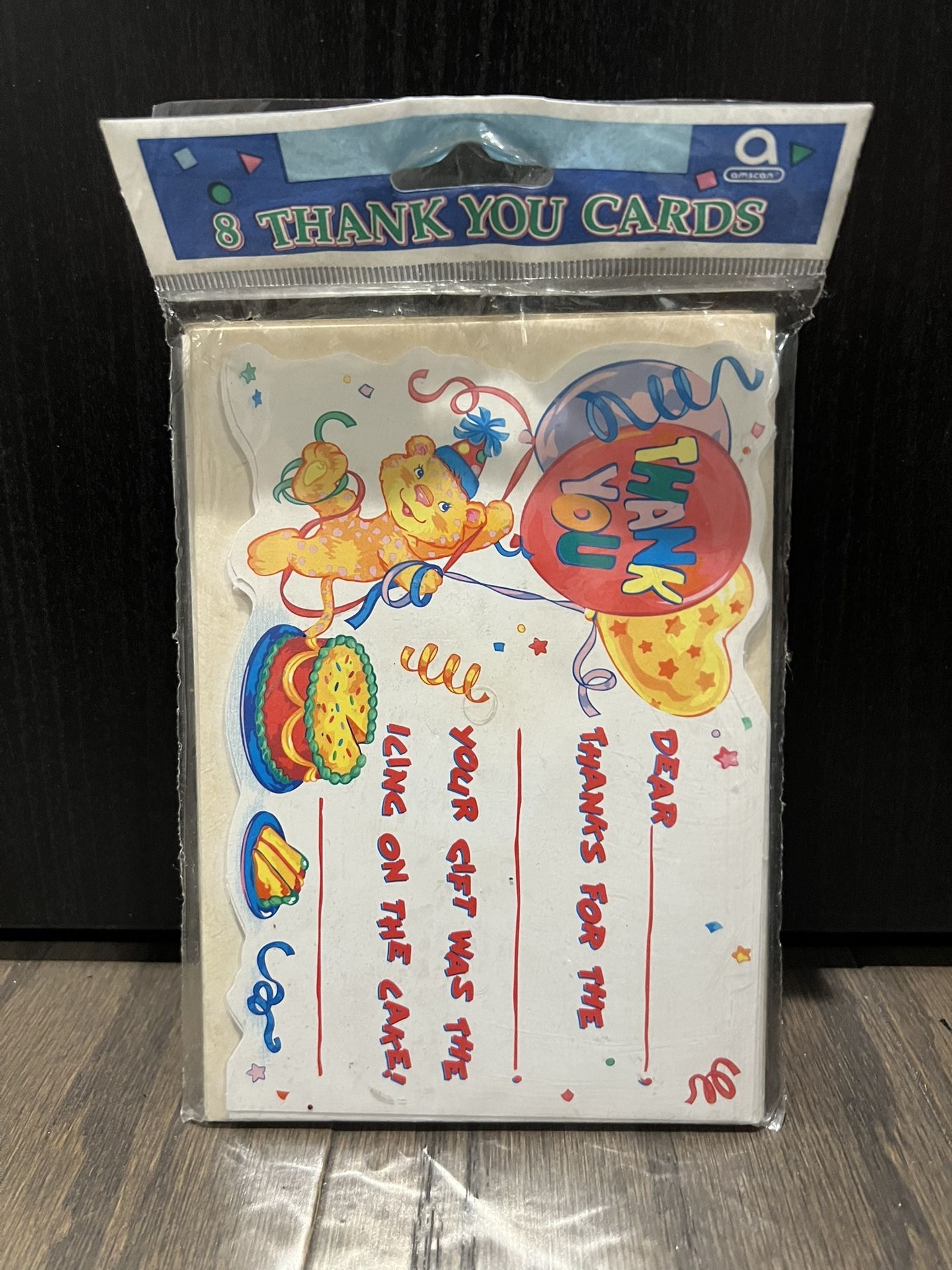 Amscan Birthday Thank You Cards Vintage Party Supplies 8 Count