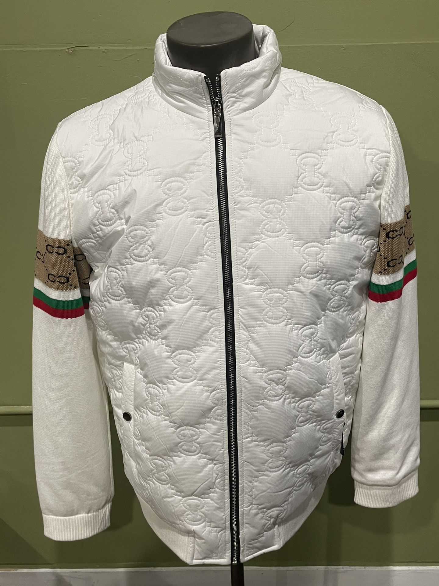 Deniko Jacket Zipper Front Off White Modern Fit