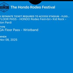 4 Floor Seats - Kid Rock And Jon Pardi