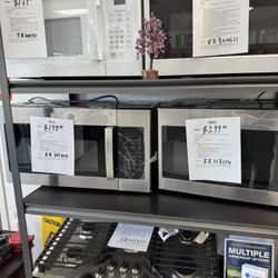 GE OVER THE RANGE MICROWAVE $179-$599