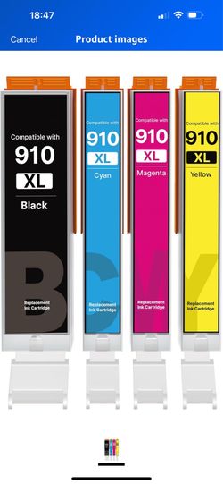 Brand new in box 910XL Ink Cartridges Combo Pack High Yield Work for Pro 8025 Printer, 4 Pack