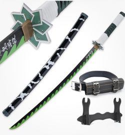 Demon Slayer Muichiro Tokito Sword Replica with Display Stand – 41” Anime Cosplay Katana
