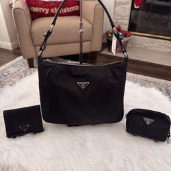 Tessuto Prada Nylon Shoulder Bag, Wallet, Pouch