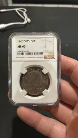 1965 SMS Kennedy Half Dollar NGC MS65
