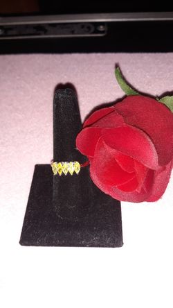 5 Stone Yellow Sapphire ladies ring