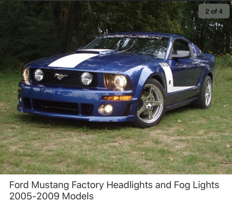 FORD MUSTANG, Factory HEADLIGHTS and FOG LIGHTS.