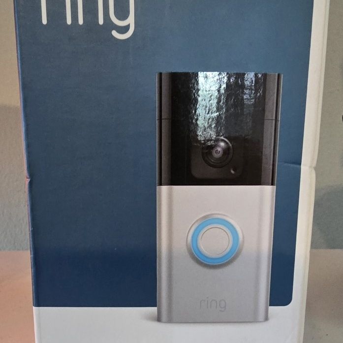 Ring - Battery Doorbell Pro Smart Wi-Fi Video Doorbell - Battery-powered with Head-to-Toe HD+ Video - Satin Nickel