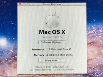 MacBook Air Mid 2011 - 10.7.5 - Cracked Screen - Dead Battery - Works Great!