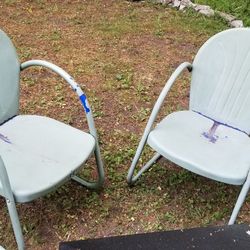 Steel antique patio chair 1 Left