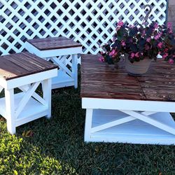 Coffee table and end tables