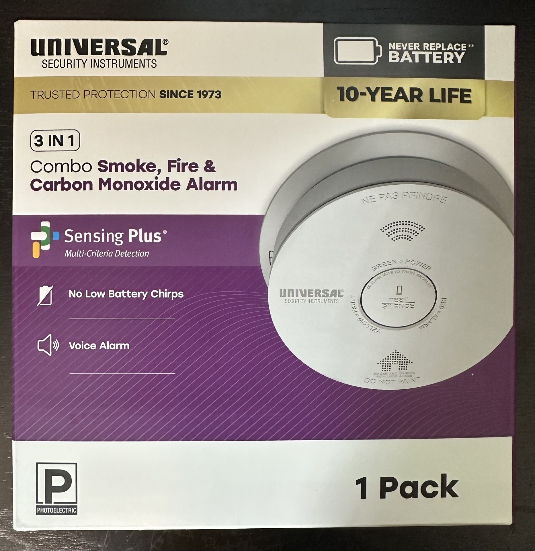 Combo Smoke, Fire and Carbon Monoxide Alarm