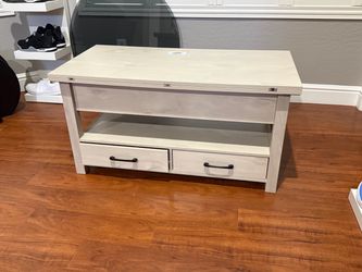 Modern Convertible Coffee Table w Drawers