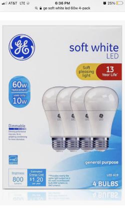 10w LED light bulbs 4 pack 60w equivalent