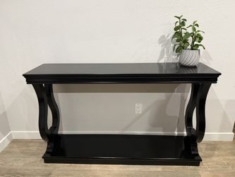 REFINED Console - sofa table - entry - Lyra style legs - black - two tiers - delivery available