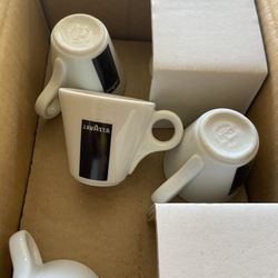 Brand New Original Lavazza Espresso Porcelain Cups and Saucers. 8 Available Asking only $10 per One Set