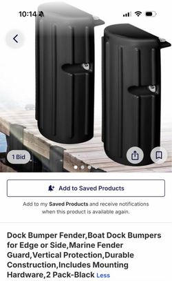 Boat Dock Bumper Fenders 2-Pack Black