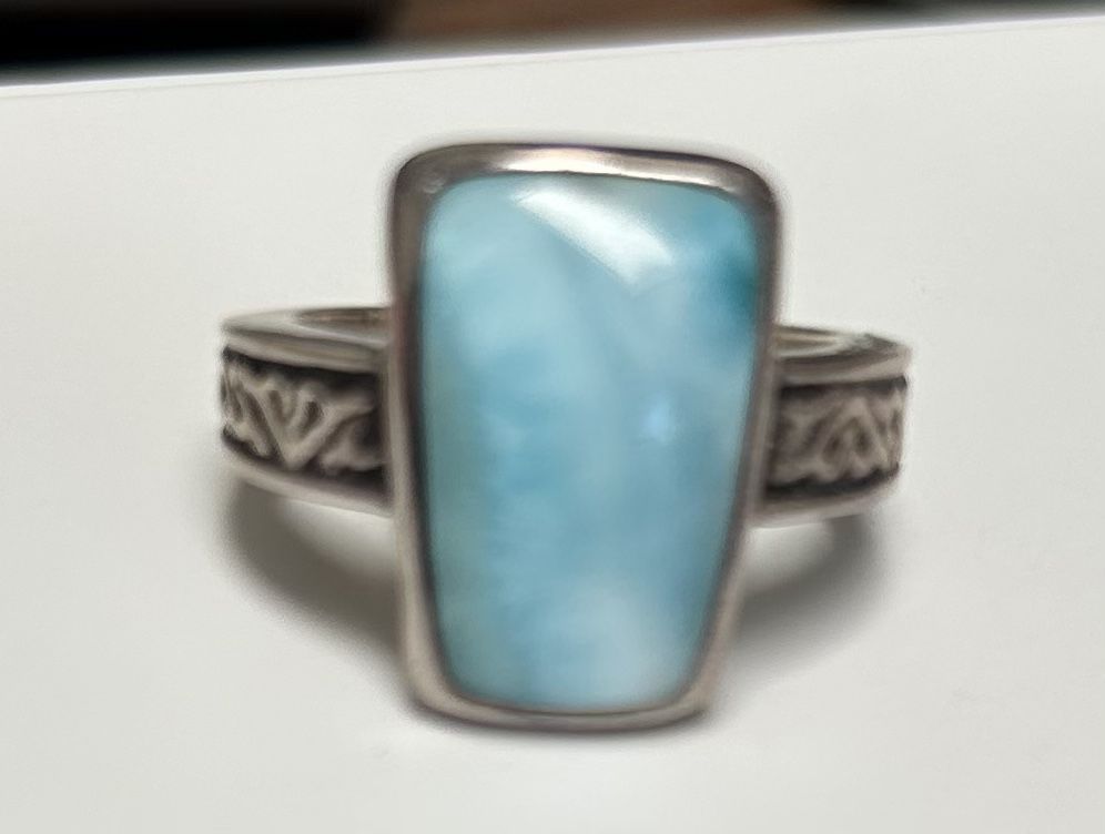 Beautiful Larimar Turquoise Ring