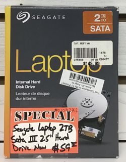 Seagate Laptop 2TB Sata III 2.5” Hard Drive New 