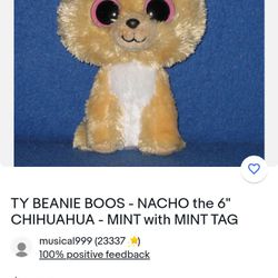 TY BEANIE BOOS Dog