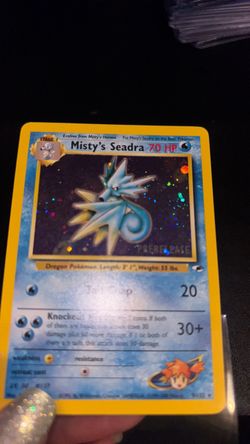 Misty's Seadra Holo Prerelease Pokémon Card