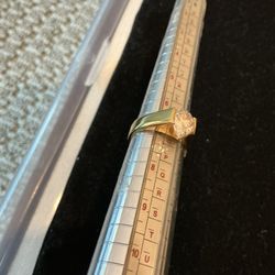 Sterling Silver CZ Pear Shape Stone Ring