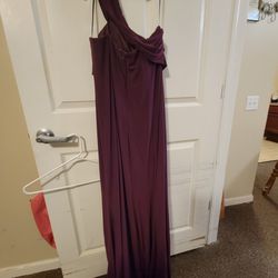 Purple One Shoulder Special Occasion Gown 