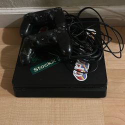 PS4, Cables, Two Controllers