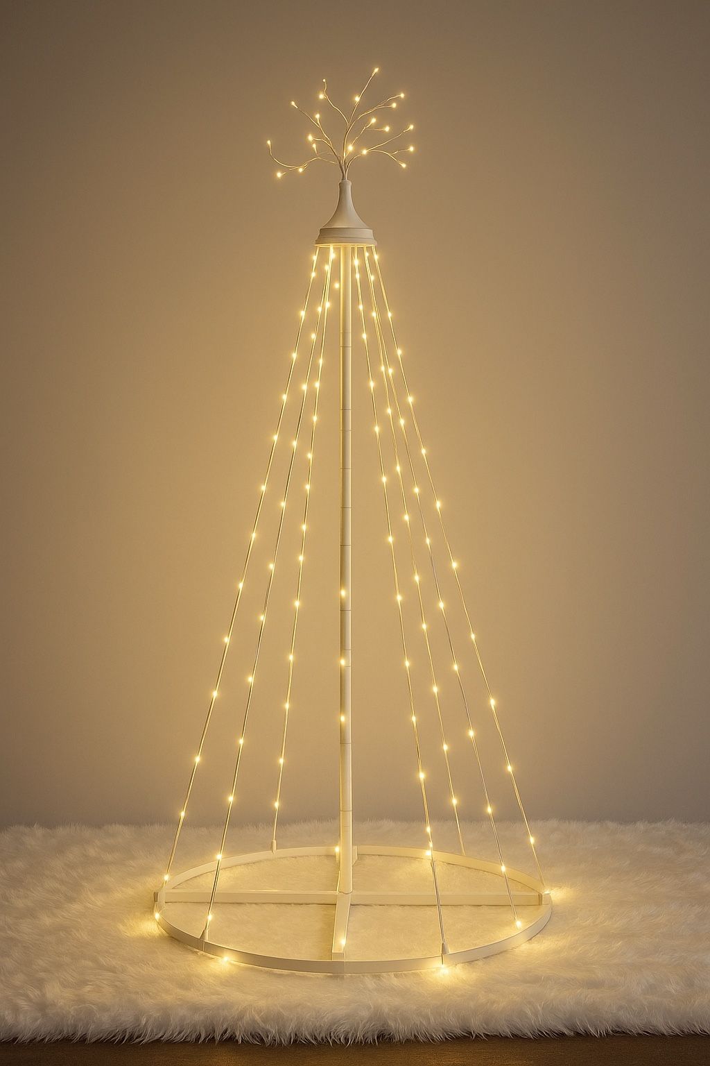 4FT LED Light-Up Cone Christmas Tree – Warm White Fairy Lights Indoor/Outdoor Holiday Decoration
