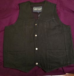 Motorcycle Vest Black Denim