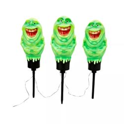 Discontinued Spirit Halloween Slimer Pathway Lights - Ghostbusters