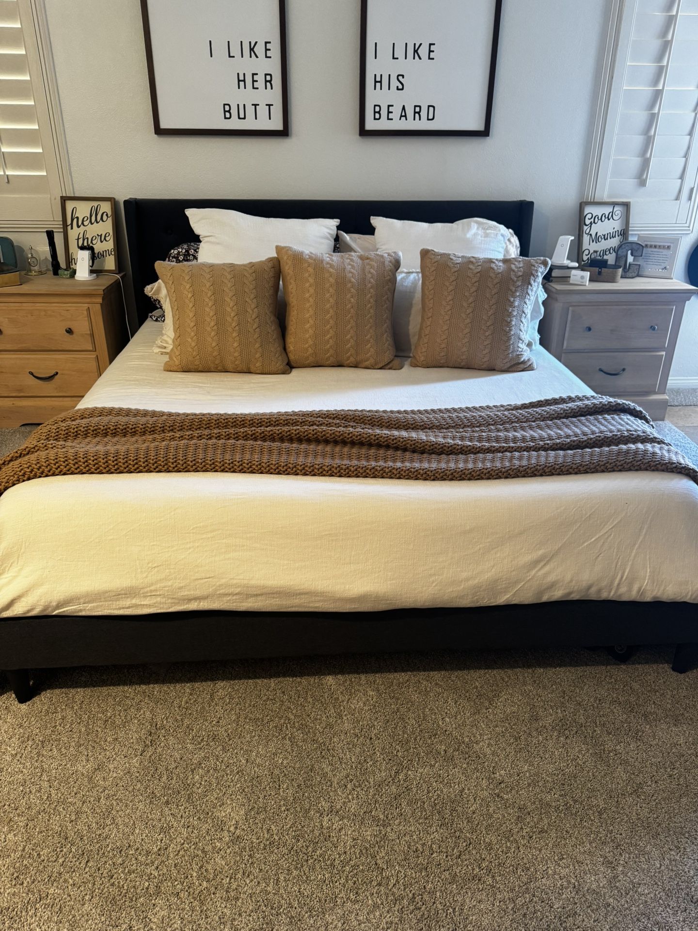 Cal King Bedroom Set - Mattress And Bedding Not Included