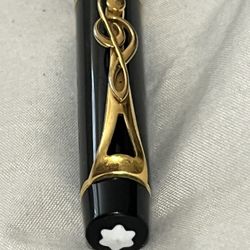 MONTBLANC Limited Edition Music Ballpoint Pen gold plated. Black ink, works good Kenwood XD Launch 1997