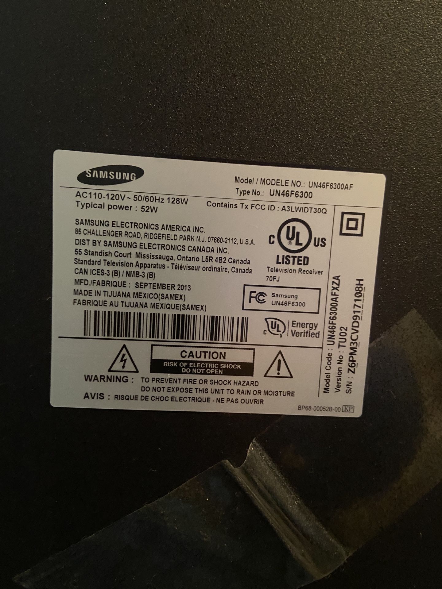 Samsung UN46F6300 46” 1080p 120Hz Slim Smart LED HDTV (2013 Model) for