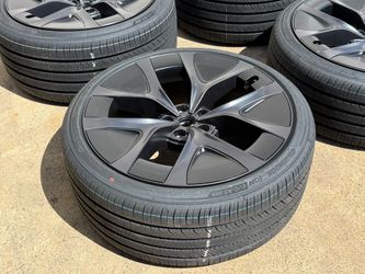 4 FRONT 21" 2026 Tesla Model Y Performance 21" Arachnid 2.0 Wheels Tires 255/35/21