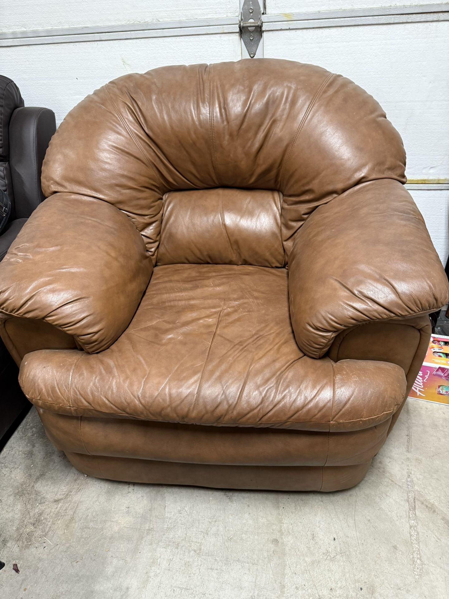 Oversized Leather Chair