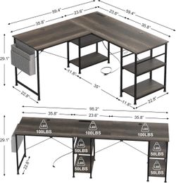 LIKE NEW Modular Computer Gaming Desk | L-Shaped or Double Work Station | Instructions Included