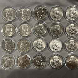 1948 Franklin Half Dollar Roll Unc 