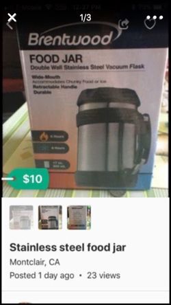 Stainless food jar
