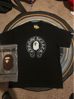 Black bape chrome hearts tee shirt