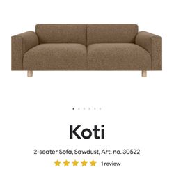 Hem Design Koti 2-seater Sofa in Sawdust color. 