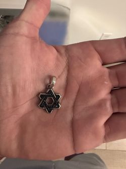 David Yurman Star of David pendant with black diamonds