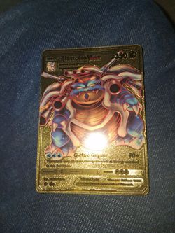 Blastoise VMAX Gold Metal Pokémon Card