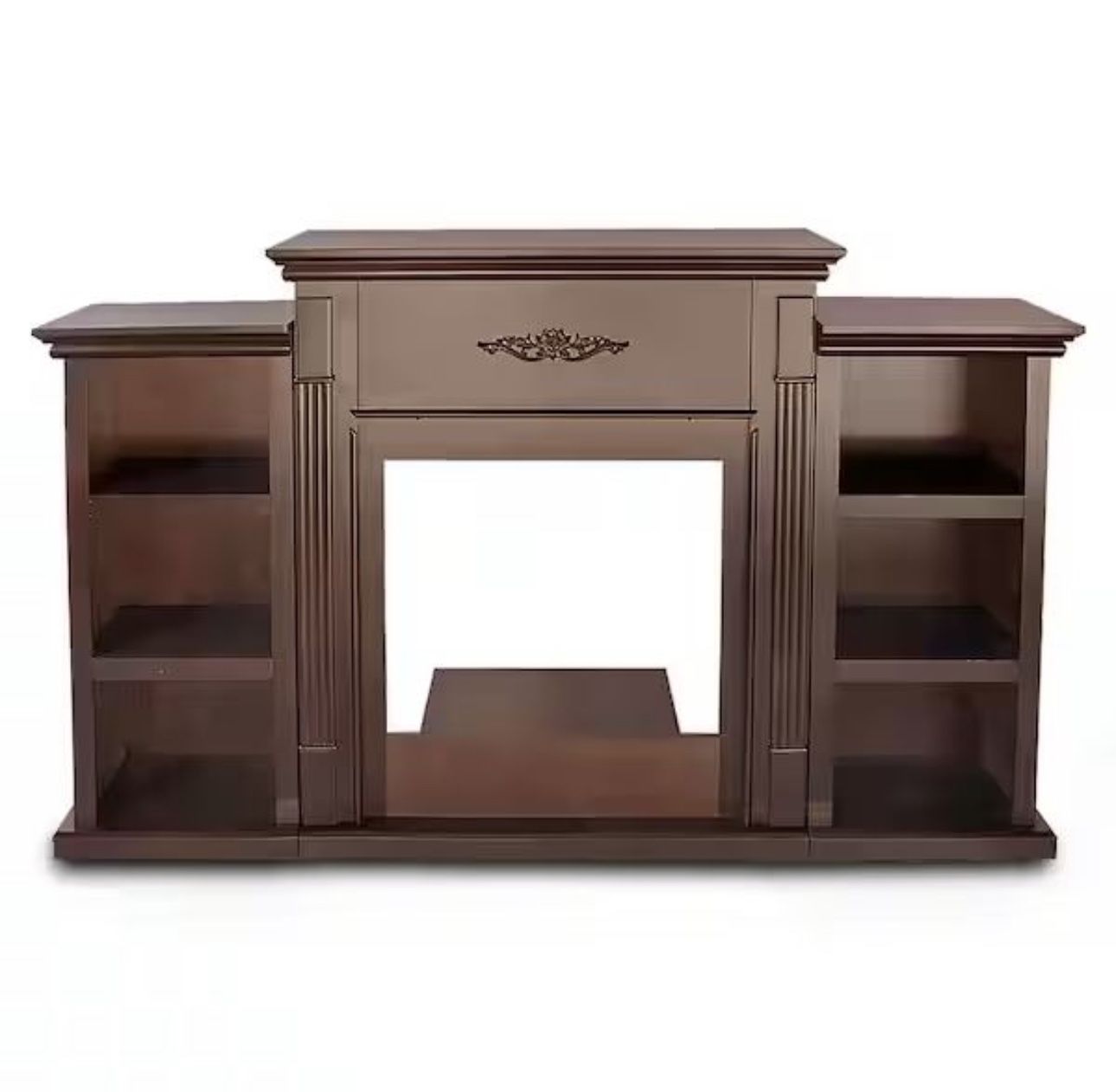 70 in. Media Console Open Shelves Elegant Organization TV Stand in Espresso (Stand Only) Without Electric Fireplace Other - Furniture
