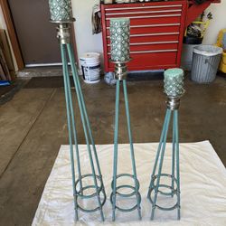 Unique Heavy Metal Modern Southwest Candle Holders