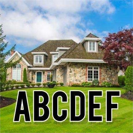 VictoryStore Yard Letters: Cut-Out Alphabet Yard Decoration, Bebas 24 inch High, Includes Stakes (Black 12536) New - full set