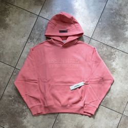 Coral Pink Essentials Hoodie